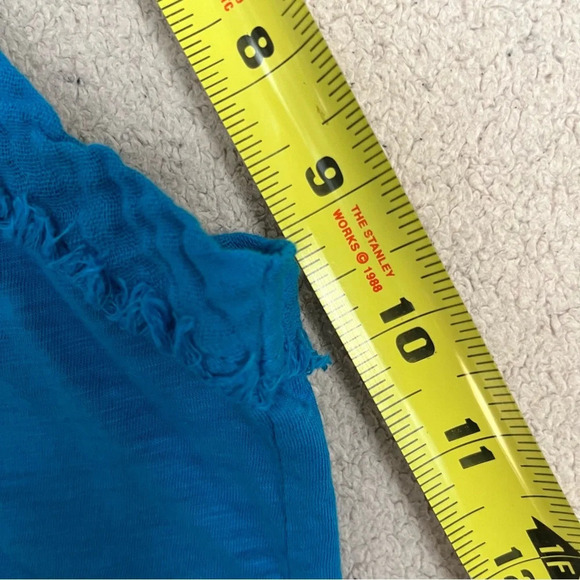 Michael Stars V-Neck Tank Talk-Island Blue-Women’s 2X-Cotton Slub-Casual-Classic - Picture 12 of 13